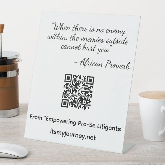 Empowering Pro-Se Pedastal Sockelschild (In Situ)