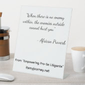 Empowering Pro-Se Pedastal Sockelschild (In Situ)