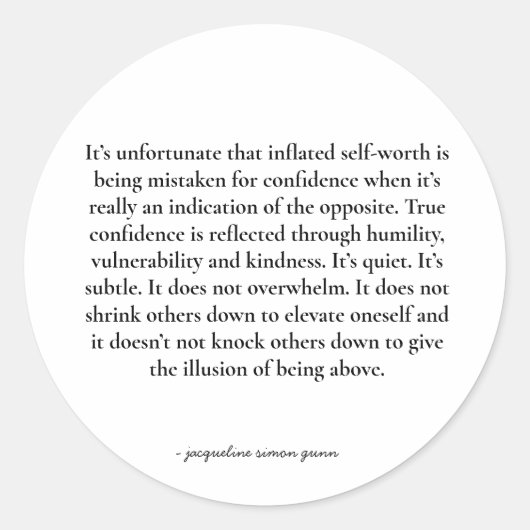 Empowering quote runder aufkleber (Vorderseite)