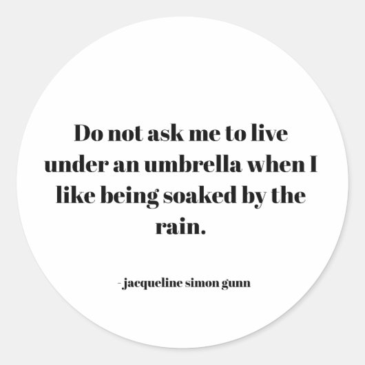 Empowering quote runder aufkleber (Vorderseite)