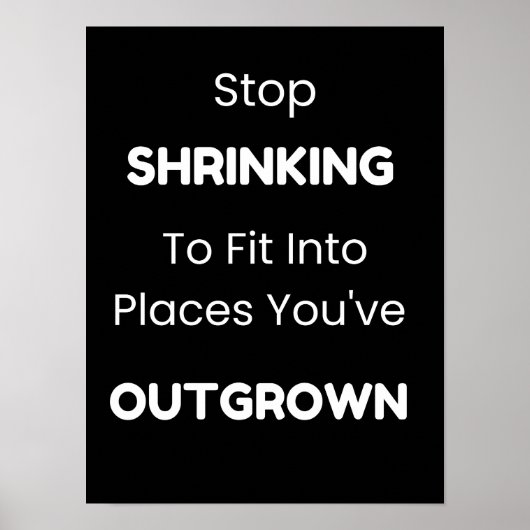 Empowering Self Growth Quote Minimalist Poster (Vorne)