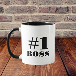Empowerment #1-Boss-Zitat - Sleek Black Minimalist Tasse
