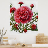 Empowerment durch Nelkenenergie Poster (Küche)