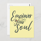 "Empowerment Ihres Souls - Motivierend Thread Postkarte (Vorne/Hinten)