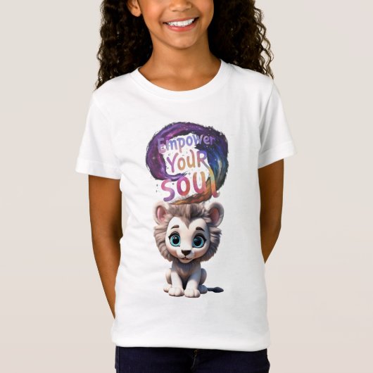Empowerment Ihres Souls: Whimsical Baby Lion T-Shirt (Vorderseite)