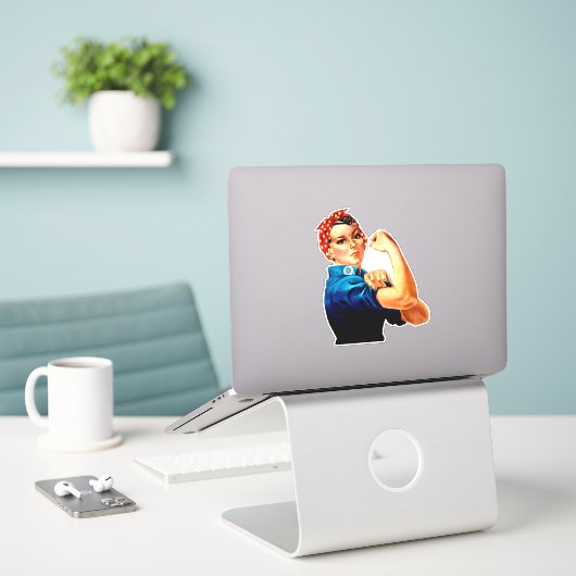 Empowerment mit jedem Flex - Vintager Aufkleber (Laptop auf Schreibtisch)