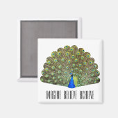 Empowerment Peacock Magnet (Vorderseite/Rückseite)