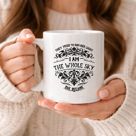 Empowernde Ich bin der ganze Himmel Frauen Vintage Kaffeetasse