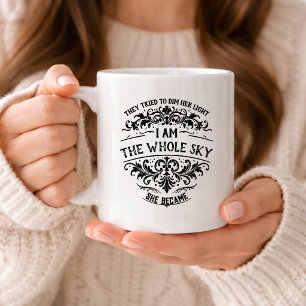Empowernde Ich bin der ganze Himmel Frauen Vintage Kaffeetasse