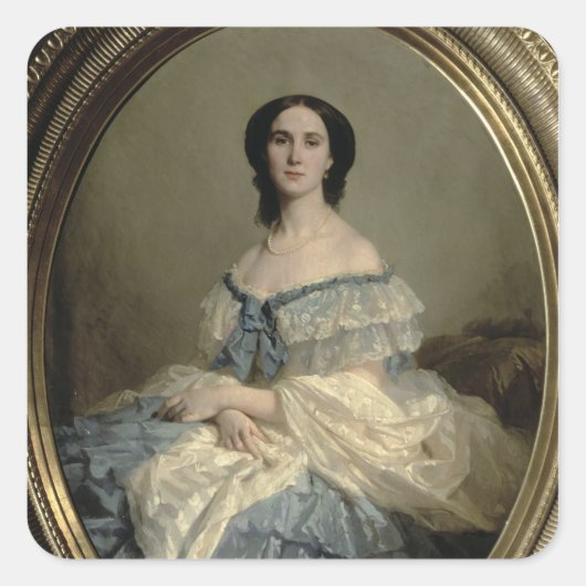 Empress Charlotte von Mexiko Quadratischer Aufkleber (Vorderseite)