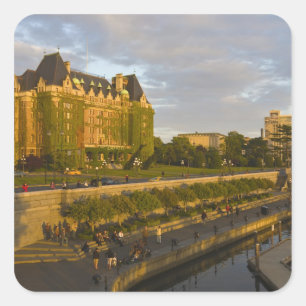 Empress Hotel und Inner Harbour-Uferpromenade, Quadratischer Aufkleber