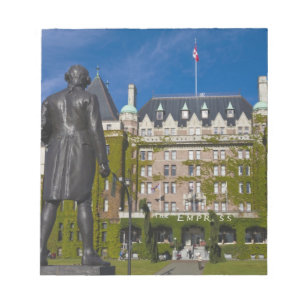 Empress Hotel und Statue von Kapitän James Cook, Notizblock