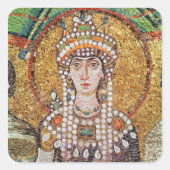 Empress Theodora Quadratischer Aufkleber (Vorderseite)