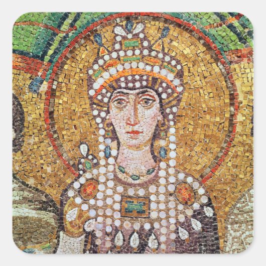 Empress Theodora Quadratischer Aufkleber (Vorderseite)