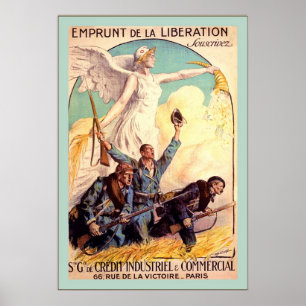Emprunt de la Liberation ~ Vintages Französisches  Poster