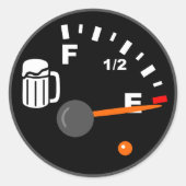 EMPTY BIER TANK RUNDER AUFKLEBER (Vorderseite)