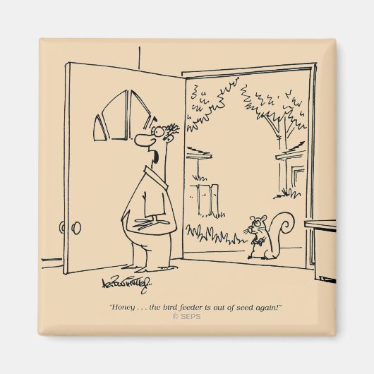 Empty Bird Feeder Magnet (Vorne)