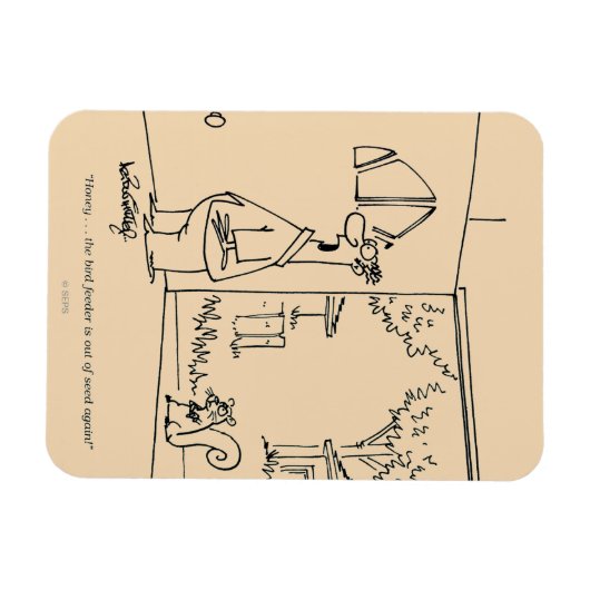 Empty Bird Feeder Magnet (Horizontal)