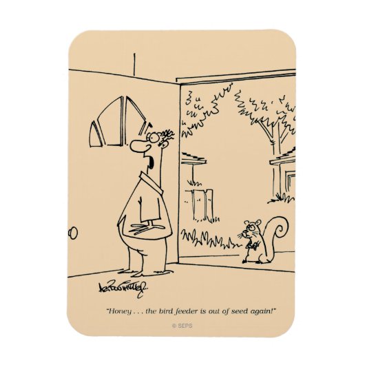 Empty Bird Feeder Magnet (Vertikal)