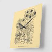 Empty Bird Feeder Quadratische Wanduhr (Winkel)