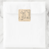 Empty Bird Feeder Quadratischer Aufkleber (Tasche)