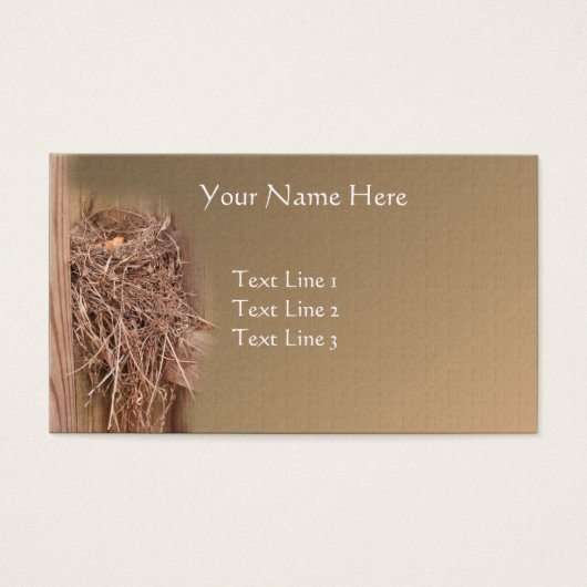 Empty Bird Nest on Fence Nature (Vorderseite)