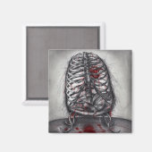 Empty Cage Anatomie Herzchirurgie Horror Kunst Magnet (Vorderseite/Rückseite)