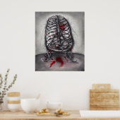 Empty Cage Anatomie Horror Original Art Poster (Küche)