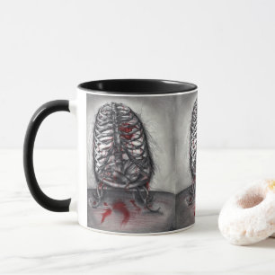 Empty Cage Human Ribs Horror Gotische Surreale Kun Tasse