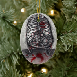 Empty Cage Rib Menschliches Skelett Horror Origine Keramikornament
