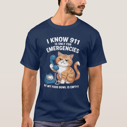 Empty Food Bowl Emergency Cat family T-Shirt (Vorderseite)