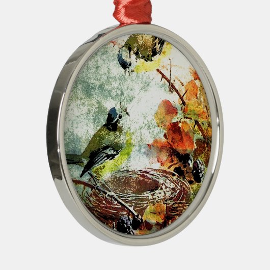 EMPTY NEST CHATTER SILBERNES ORNAMENT (Rechts)