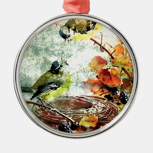 EMPTY NEST CHATTER SILBERNES ORNAMENT (Vorne)