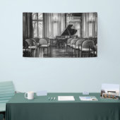 Empty Notes Black and White Music Fotografy Banner (Messeveranstaltung)