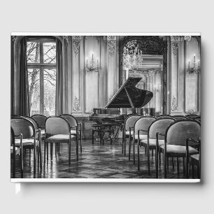 Empty Notes Black and White Music Fotografy Gästebuch