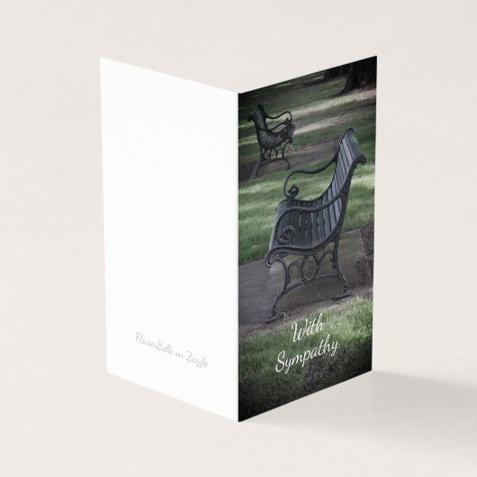 Empty Park Bench Sympathy Card (Vorderseite)