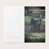 Empty Park Bench Sympathy Card (Außenseite Aufgefaltet)