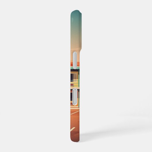 Empty Parking Motel iPhone 16 Hülle (Rechte Seite)