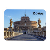 Empty Ponte Sant'Angelo im Morgengrauen - Rom, Ita Magnet (Horizontal)