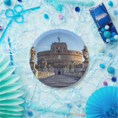 Empty Ponte Sant'Angelo im Morgengrauen - Rom, Ita Pappteller (Party)