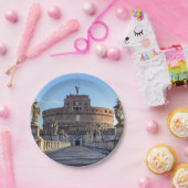 Empty Ponte Sant'Angelo im Morgengrauen - Rom, Ita Pappteller (Party)