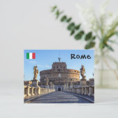 Empty Ponte Sant'Angelo im Morgengrauen - Rom, Ita Postkarte (Stehend Vorderseite)