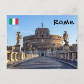 Empty Ponte Sant'Angelo im Morgengrauen - Rom, Ita Postkarte (Vorderseite)