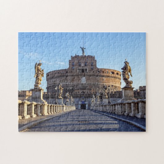 Empty Ponte Sant'Angelo im Morgengrauen - Rom, Ita Puzzle (Horizontal)