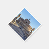 Empty Ponte Sant'Angelo im Morgengrauen - Rom, Ita Serviette (Ecke)