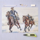 Empty Saddle Western Art von Frederic Remington Seidenpapier (Handwerk)