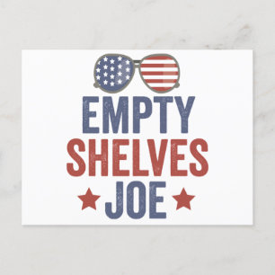 Empty Shelves Joe Funyy Konservative Anti Liberal Postkarte