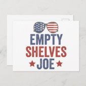 Empty Shelves Joe Funyy Konservative Anti Liberal Postkarte (Vorne/Hinten)