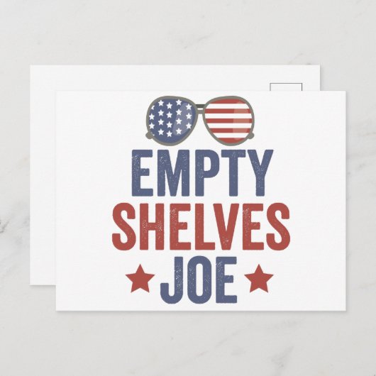 Empty Shelves Joe Funyy Konservative Anti Liberal Postkarte (Vorne/Hinten)