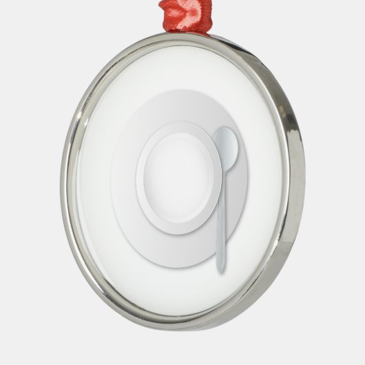 Empty Soup Bowl Ornament Aus Metall (Links)